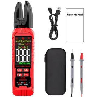 ZL33A ZL33B Rotating Clamp Meter 200A AC DC Current Voltage Tester 600V NCV Function Temperature Measurement Shockproof