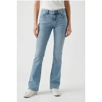 MAC Bootcut-Jeans DETROIT flared Aufwendig gearbeitete Details an den Vordertaschen