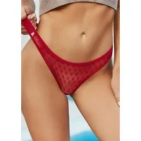 Lovolotti String-Ouvert Sexy Unterhose LO-L14K (Damen transparente String Panty) Nachtwäsche Reizwäsche Sexy Unterwäsche Durchsichtig