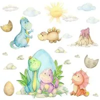 nikima Wandtattoo 194 Wandtattoo Baby Dinosaurier - 750 x 420 mm (PVC-Folie), in 6 vers. Größen