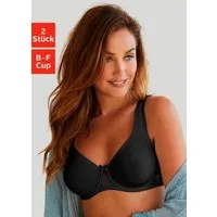 Nuance by Lascana T-Shirt-BH (Packung, 2 Stück) mit Bügel und nahtlosen Cups, aus Baumwoll-Qualität