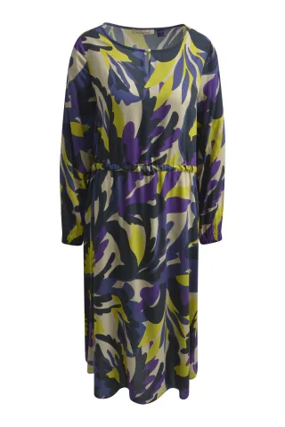 Smith&Soul - Adjustable Waist Dress deep taupe print - Gr. - M