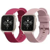 kwmobile Uhrenarmband 2x Uhrenarmband für Garmin Venu Sq 2 Music / Sq 2 / Vivoactive 6, Fitnesstracker Band Set aus TPU Silikon - Ersatzarmband Smartwatch