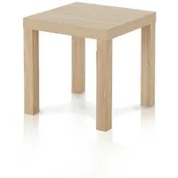 KHG Beistelltisch kleiner Couchtisch quadratisch, Nachttisch Natur Asteiche Holzoptik (Holzwerkstoff foliert, 5 kg belastbar, 45x45x45 cm, pflegeleicht, ideal für Wohn- und Schlafzimmer), Pflegeleicht, Quadratisch