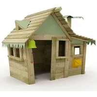 Wickey Spielhaus Casita - Kinderspielhaus aus Holz, Gartenhaus für Kinder, extrem witterungsbeständig - aus kesseldruckimprägniertem Massivholz