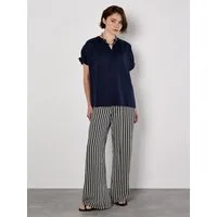 Apricot Stoffhose Hose mit Tunnelzug mit Längsstreifen