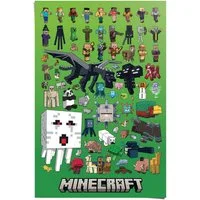 Reinders! Poster Minecraft - character montage, Kinderzimmer - Grün - 150 gr. Papier - Games - 61x91,5 cm