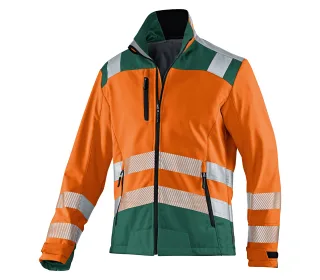 KÜBLER REFLECTIQ Softshell Jacke PSA 2 warnorange/moosgrün XL - 1507 8427-3765-XL