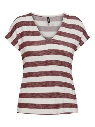 ONLY - ONLLIRA S/S V-NECK TOP JRS NOOS Spiced Apple - Gr. - M
