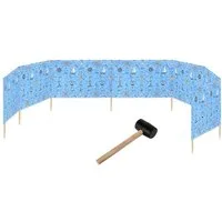 Garronda Windschutz Strand Sichtschutz 10m lang mit Gummihammer Garten Meer GAEX001