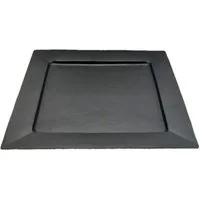 finehomegarden Tablett Dekotablett Metall Spuare schwarz matt Kerzentablett 50x50cm, Metall, (1-tlg), Tablett Dekotablett Metalltablett Kerzentablett / Paket