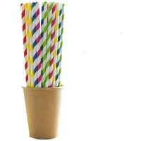 Poller GmbH Vogtland Trinkhalme Strohalme, Trinkhalme, Papier, versch. Designs und Mengen, (100-tlg)