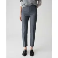 OPUS PANTS Schlupfhose ELLINA aus elastischem Viskose Mix Mid Rise, Ankle, dezente Tweedoptik