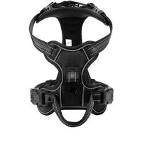 Ledander Hunde-Geschirr Verstellbares Nylon-Hundegeschirr mit Kontrollgriff, reflektierend, Weich, bequem, atmungsaktiv & reißfest – für kleine bis große Hunde