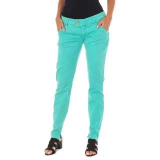 MET Damen Hose K-Chino Regular fit Knöchellang Hellblau