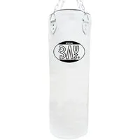 BAY-Sports Boxsack Sandsack 120 x 30 cm Canvas weiss ungefüllt groß