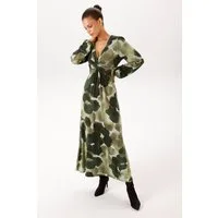 Aniston CASUAL Maxikleid mit raffiniertem Knoten am Dekolleté - NEUE KOLLEKTION