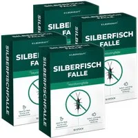 Silberkraft Insektenfalle Silberfischfalle – Effektive Lösung gegen Silberfische & Papierfische, Langzeitwirkung Ohne Giftstoff Effektive Prävention Einfache Anwendung