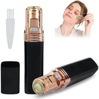 feinlux Epilierer Gesichtsepilierer Epilierer, Aufsätze: 1 St., Gesichtshaarentfernung für Frauen, Leise, sanft, mit integriertem LED-Licht, mini