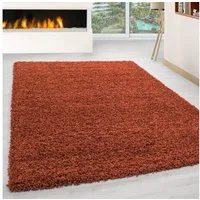 KADIMA DESIGN Teppich Unifarben Polypropylen Wohnzimmer Shaggy Teppich Hochflor, Läufer, Höhe: 32 mm, Handwäsche, Rücken aus Jute, Gekettelt, 48500 Points/m2, 60x110cm