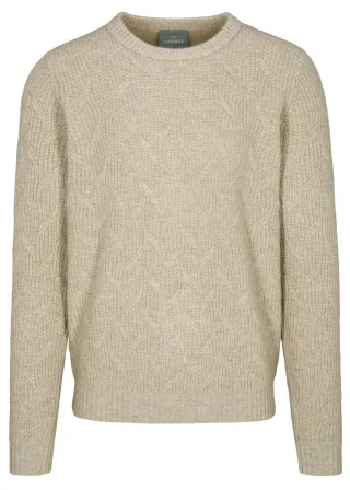 COMMANDER Finest Clothing - Rdh.-Pullover, 1/1 Arm irish cream mel. - Gr. - XXL