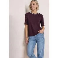 STREET ONE Kurzarmshirt Sommershirt mit Kontrastdetails