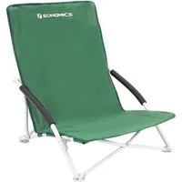 SONGMICS Campingstuhl Strandstuhl, Klappstuhl, tragbarer, faltbar, mit Tragetasche, bis 150 kg belastbar