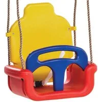 Wickey Babyschaukel - Babysitz verstellbar (3 Teile) - MITWACHSEND - Zubehör für Spielturm, Verstellbarer Babyschaukelsitz, extrem witterungsbeständig