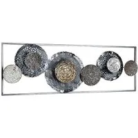 Kobolo Wandbild Metallbild 3D BLOSSOM in anthrazit und silber, verschiedene Strukturen