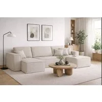 Kaiser Möbel Ecksofa mit schlaffunktion und bettkasten, Couch U-form BEST stoff Verita, Schlaffunktion, Bettzeugaufbewahrung, komfortabel