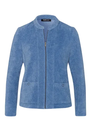 FRANK WALDER - Strickjacke NOS mit softer Masche smokey blue - Gr. - 38