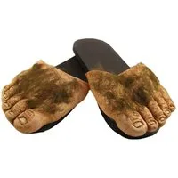 Billy Bob Kostüm Urmensch Füße, Stark behaarte Füße, die Du wie Sandalen tragen kannst