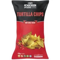 HENDERSON & SONS Knabberei, Henderson and Sons Tortilla Chips Hot Chili Taste Kartoffelchips 450g