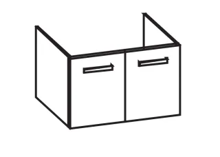 Artiqua 413 Waschtischunterschrank für Renova Plan 122185, 122186, 122187, 122188 Castello Eiche que 413-WU2T-K10-7134-426