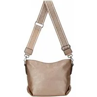 ITALYSHOP24 Schultertasche Damen Tasche Shopper CrossBody Brusttasche Umhängetasche Hobo Bag, Henkeltasche, 3 Fächer, vielseitig, praktisch, stylisch und geräumig