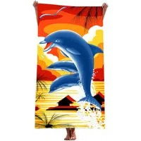 Diwzbyn Strandtuch 70x140 cm Strandlaken Strandhandtuch Mikrofaser Schnelltrocknend, (1-St), Leichtes, Sandfrei, Badetuch für Strand Schwimmen Sauna Camping