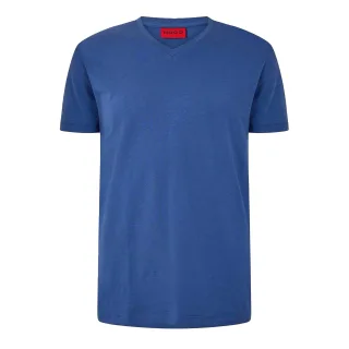 Hugo - T-Shirt für Herren, V-Ausschnitt (Mittelblau)