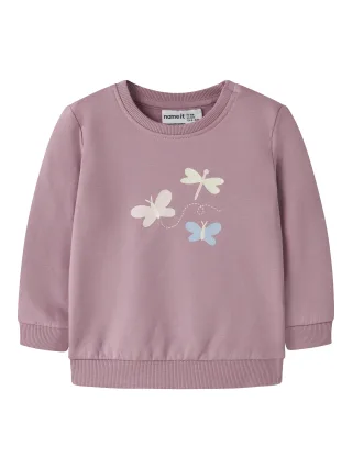 NAME IT - NBFVRILLIE LS SWEAT BOX BRU Lilas - Gr. - 62