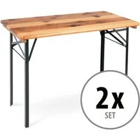 Stagecaptain Gartentisch "Hirschgarten" kurzer Bierzelttisch für Balkon 117 cm (2-St), ebenso kann auch als Esstisch, Campingtisch, Klapptisch dienen