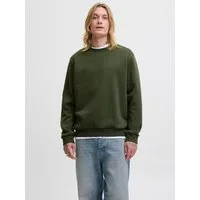 Jack & Jones Sweatshirt JJEBRADLEY mit Rippbündchen für Alltag und Freizeit Materialmix, relaxed fit