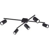 TRIO Leuchten LED Deckenstrahler, Dimmfunktion, LED wechselbar, Warmweiß, große Deckenleuchte innen Lampen Designklassiker Schwarz Breite 77,5cm
