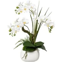 Kunstorchidee Deko-Orchidee Phalaenopsis im Keramiktopf Orchidee Phalaenopsis, Creativ green, Höhe 46 cm