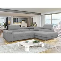 MIRJAN24 Ecksofa Torezio Cord, mit Bettkasten und Schlaffunktion, Einstellbare Kopfstützen, 274x203x70-90 cm