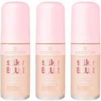 Essence Foundation SILKY BLUR HYDRATING LONGWEAR FOUNDATION, 3-tlg.