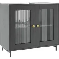 Vicco Waschbeckenunterschrank Malte, Grau, 60 x 58 cm (1-St)