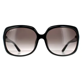 Salvatore Ferragamo Rectangle Damen Schwarz Grau Gradient Sonnenbrille