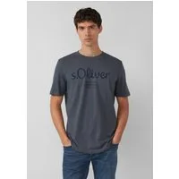 s.Oliver Kurzarmshirt T-Shirt Baumwoll-T-Shirt mit Logo-Print