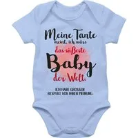 Shirtracer Shirtbody Meine Tante meint, ich wäre das süßeste Baby der Welt. Strampler Baby Mädchen & Junge