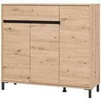 Home affaire Schuhkommode Flannan, Schuhregal, Schuhschrank, Gesamthöhe 109,5 cm, sechs Regale und eine Schublade, Gesamtbreite 118,5 cm
