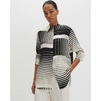 someday Langarmbluse ZANUARY Loose aus nachhaltigem Viskose Twill gerader Schnitt, dezente Twillstruktur, weich fließender Fall